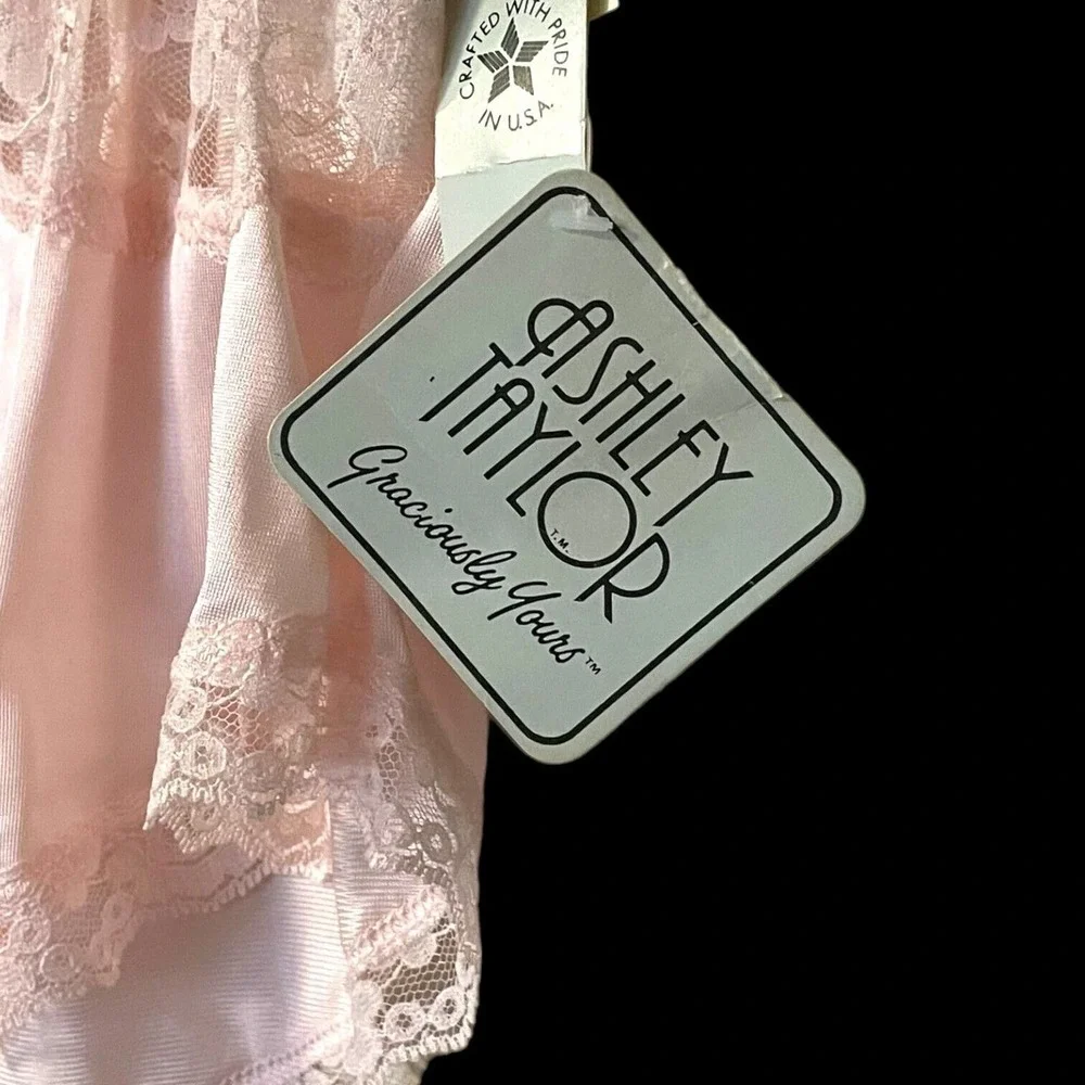 Vintage 80s Deadstock Ashley Taylor Pink Lingerie Lace Sissy Panties Girly Small